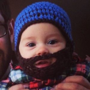Baby Crotchet Bearded Beanie